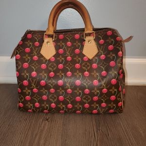 AUTHENTIC Louis Vuitton cherry speedy with matching change purse